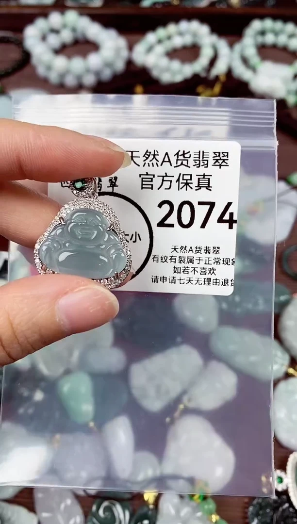 【闪购商品】翡翠颈饰未镶嵌天然A货翡翠2074