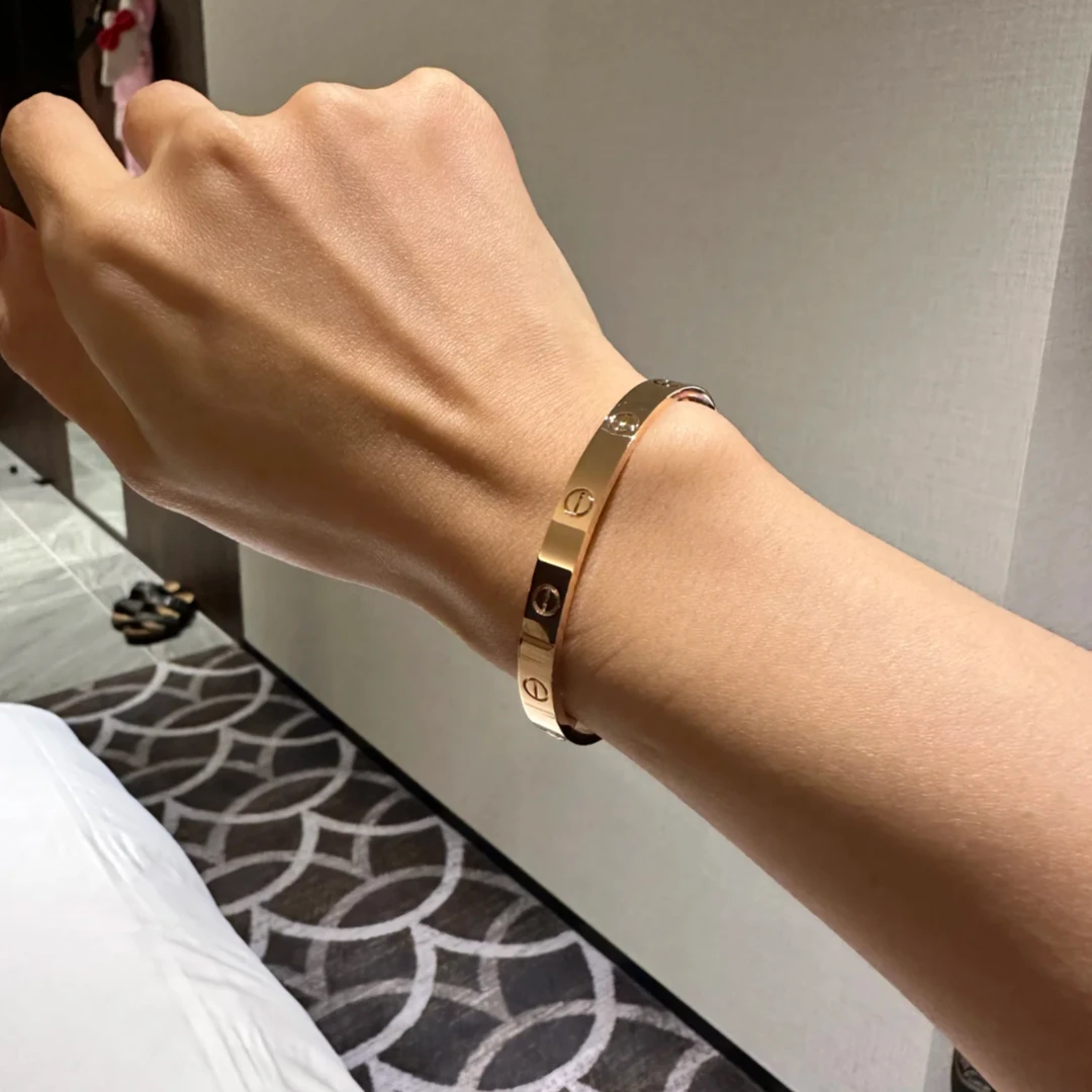 合金手镯 卡宽版十四无LOVE经典款手镯丝巾精工版