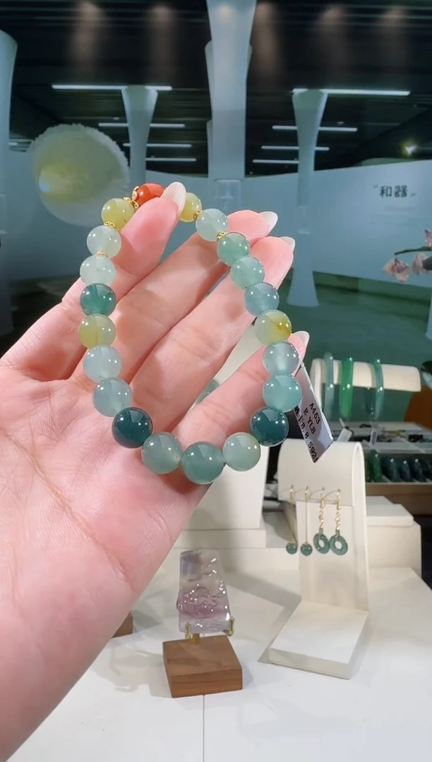 银S925镶嵌手串翡翠纯天然A货翡翠 手串（多样性发一）