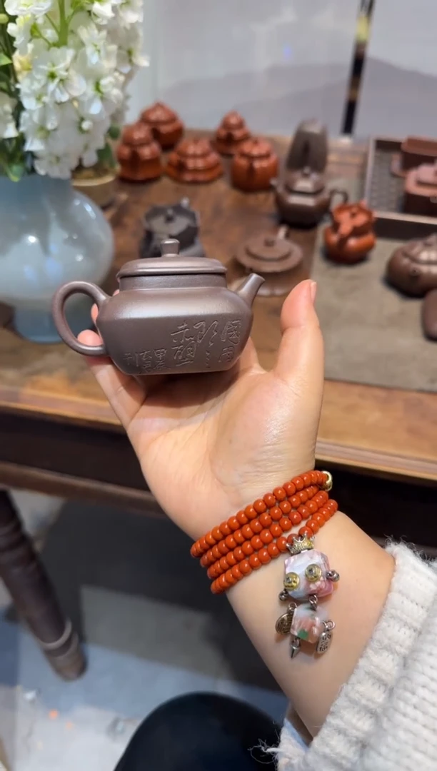 茶壶紫砂羽*天青合欢