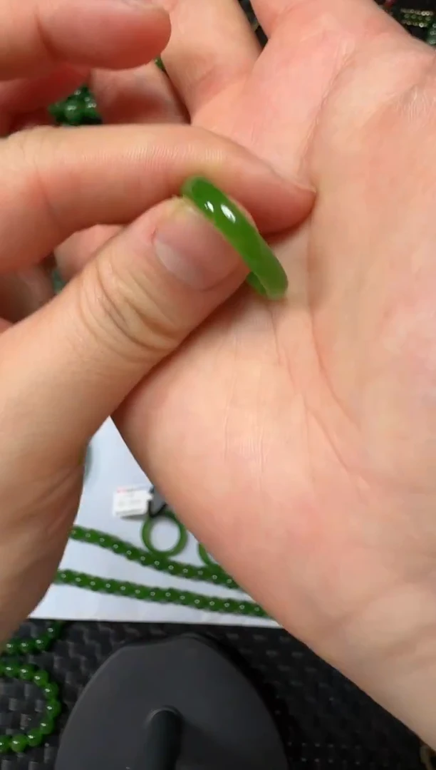 和田玉（碧玉）戒指未镶嵌12-13