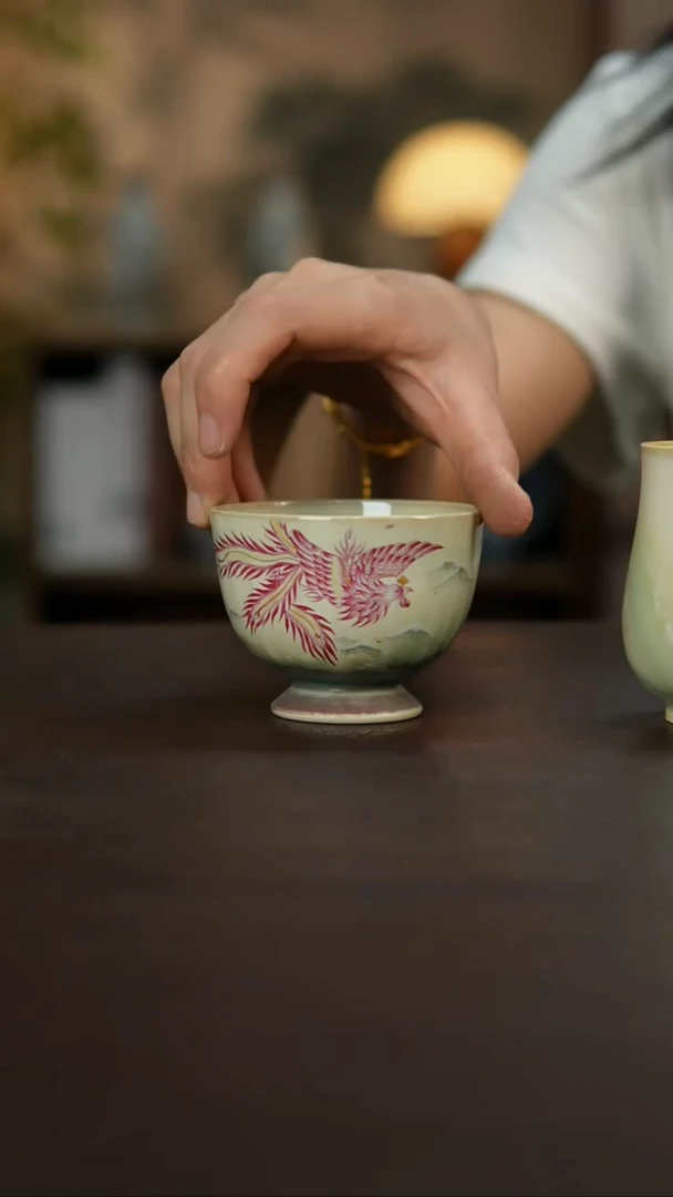 杯景德镇陶瓷杯碗柴烧多人