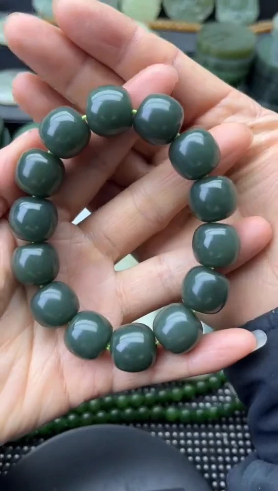 未镶嵌和田玉珠宝半成品手串