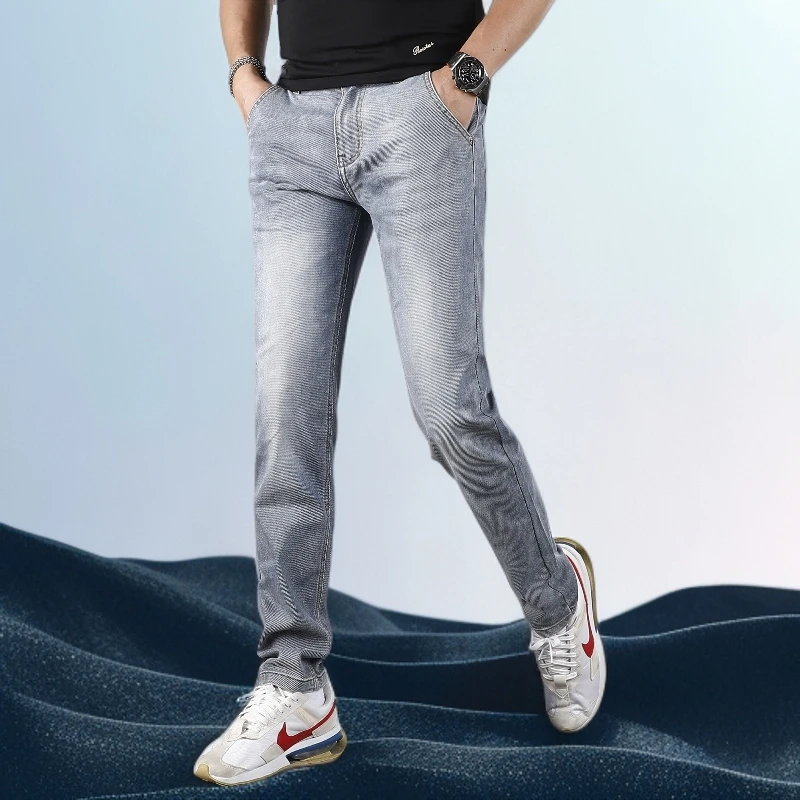 巴赛娜缇男士牛仔裤夏季薄款新款经典日常休闲夏季新款男士牛仔裤