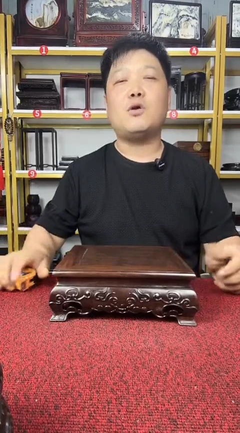 紫檀木类端景台20CM处理