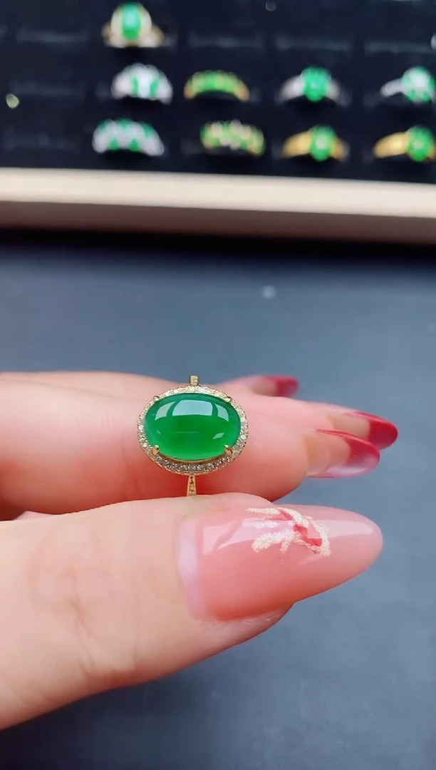 【闪购商品】翡翠戒指银S925镶嵌321321