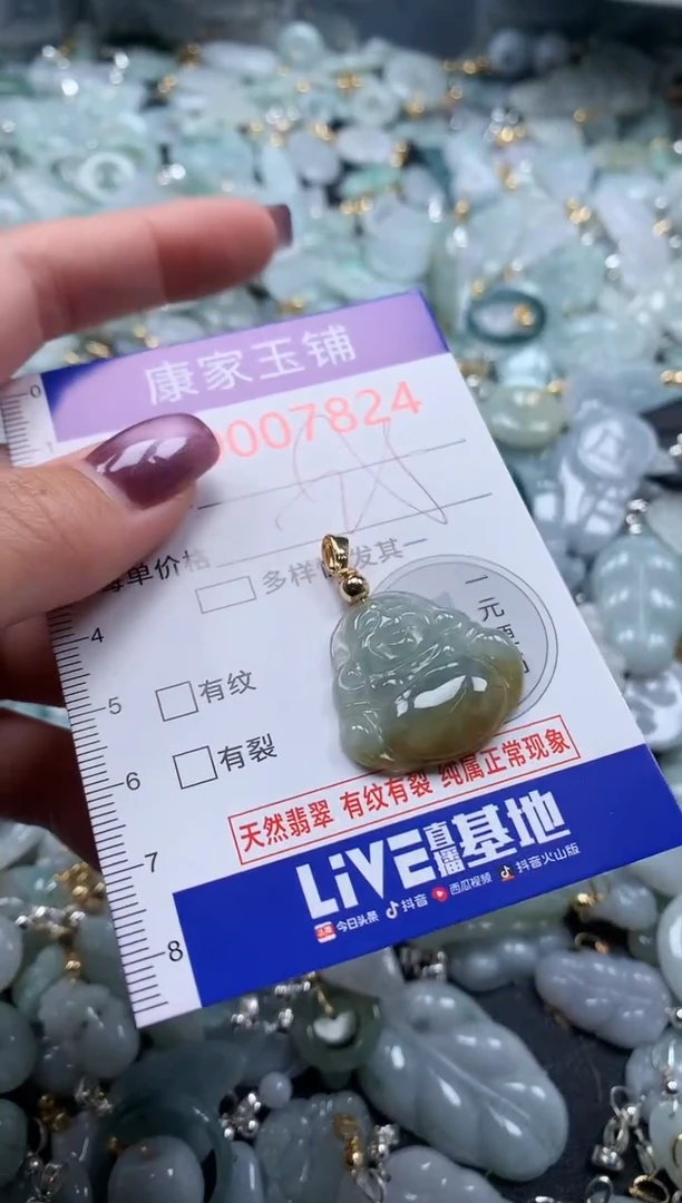 翡翠未镶嵌吊坠(不含链)7824