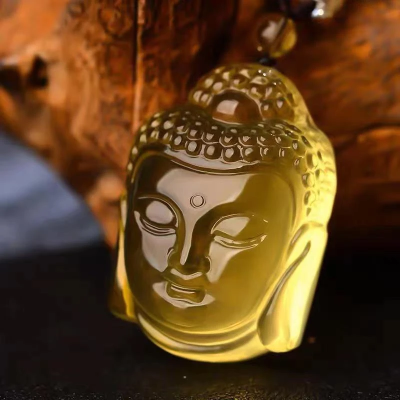 古法工艺时尚精美透明佛头饰品