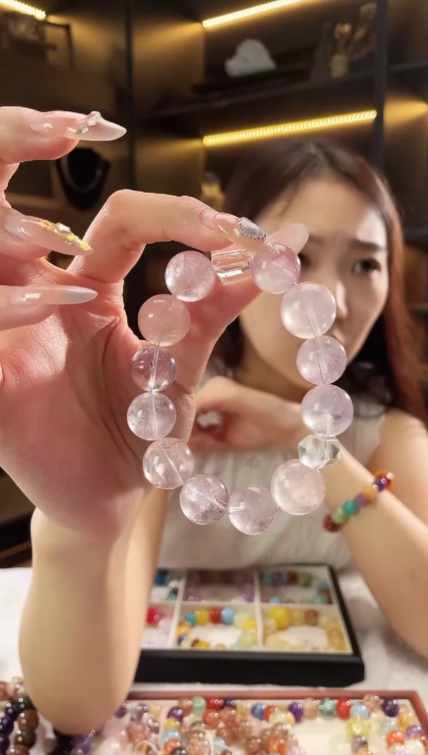 未镶嵌手链水晶紫水星光粉方糖