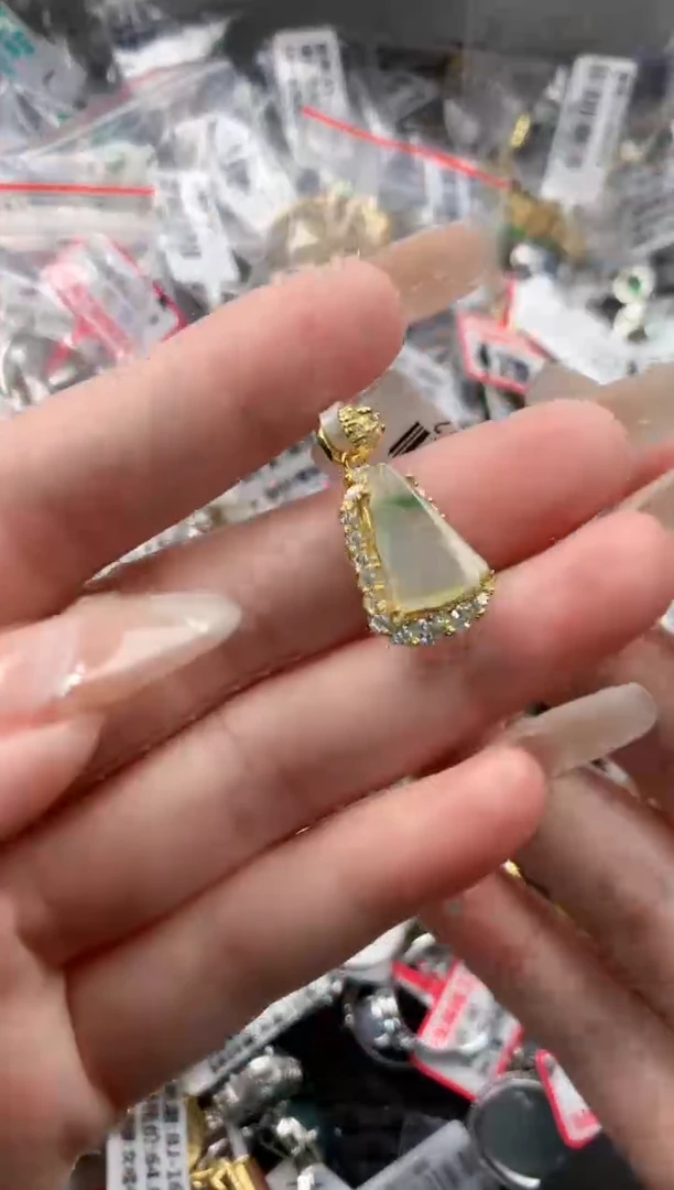 银S925镶嵌戒指翡翠11111----9