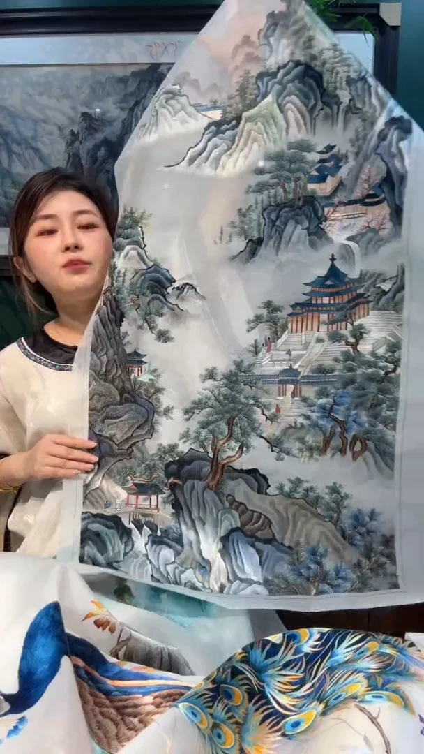 刺绣非遗苏绣手工工艺品绣片