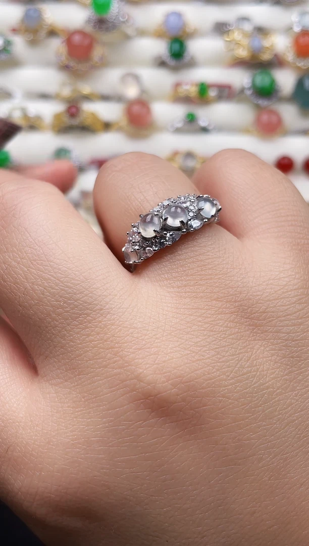 银S925镶嵌戒指翡翠44