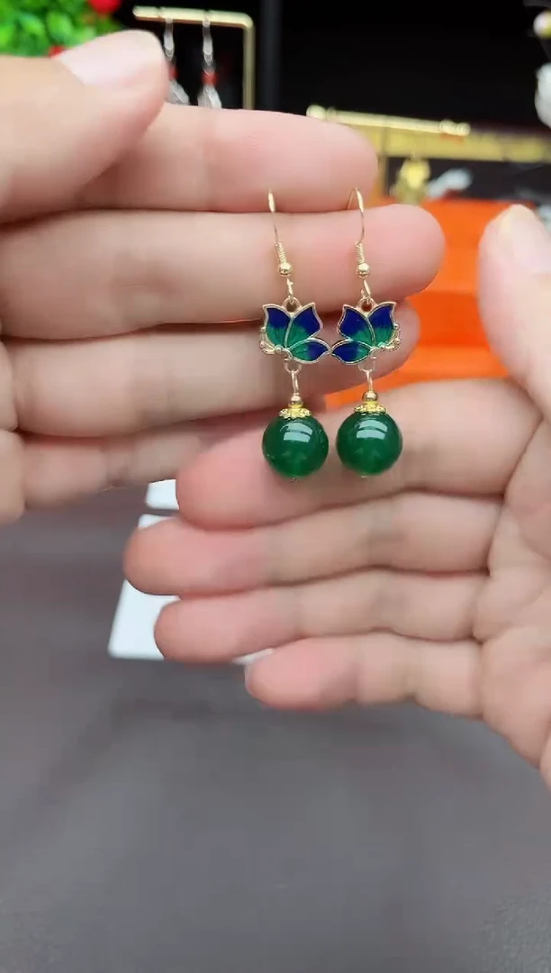 玛瑙/玉髓耳饰银S925镶嵌337000