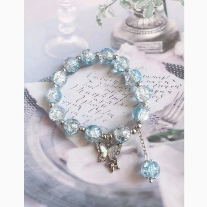 合金石英石手链 随机珠珠手链一条