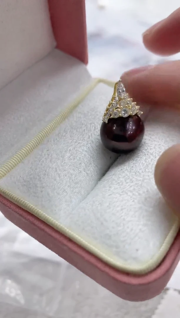 【闪购商品】海水珍珠吊坠(不含链)银S925镶嵌海水珍珠吊坠