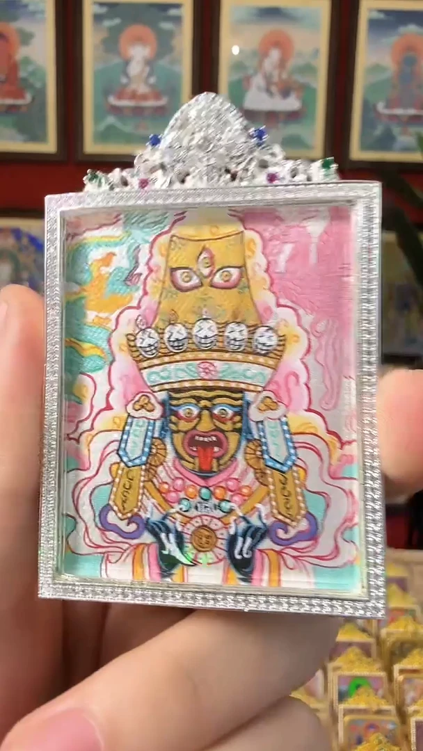 吊坠扎基拉姆-热贡纯手绘唐卡 特