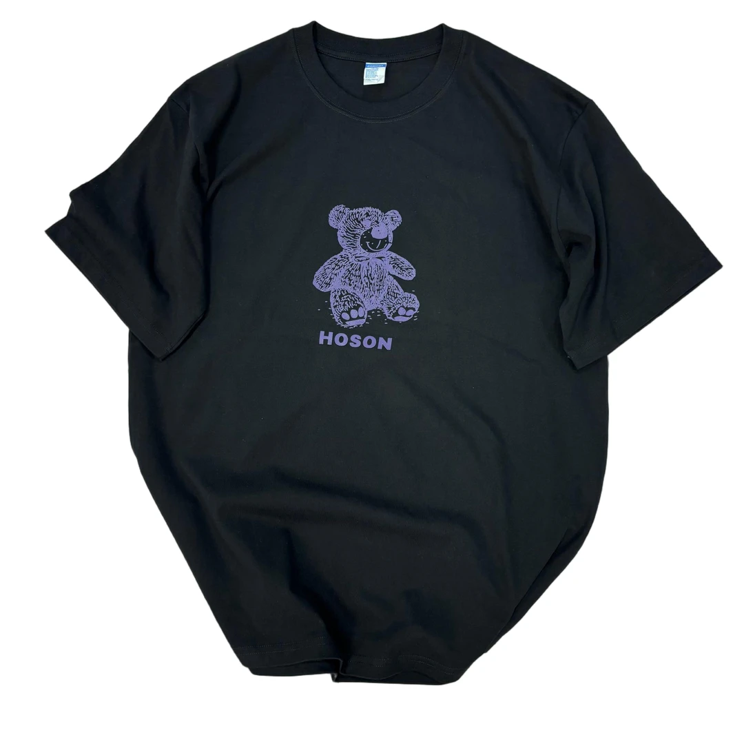 【重磅240克棉】男士落肩袖小熊款款式短袖T恤HS0703