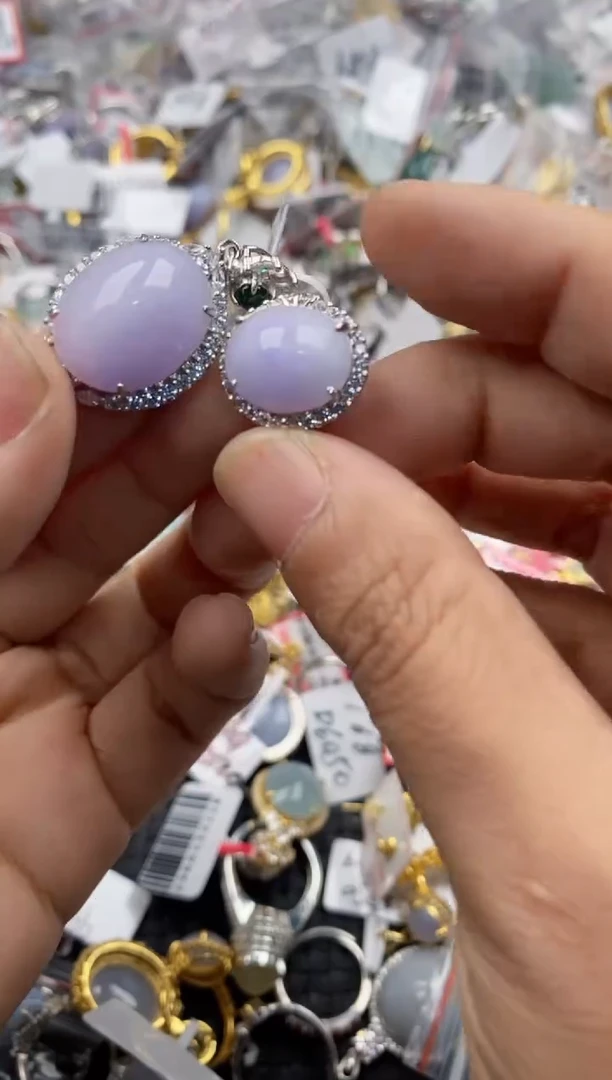 银S925镶嵌戒指翡翠3333----6