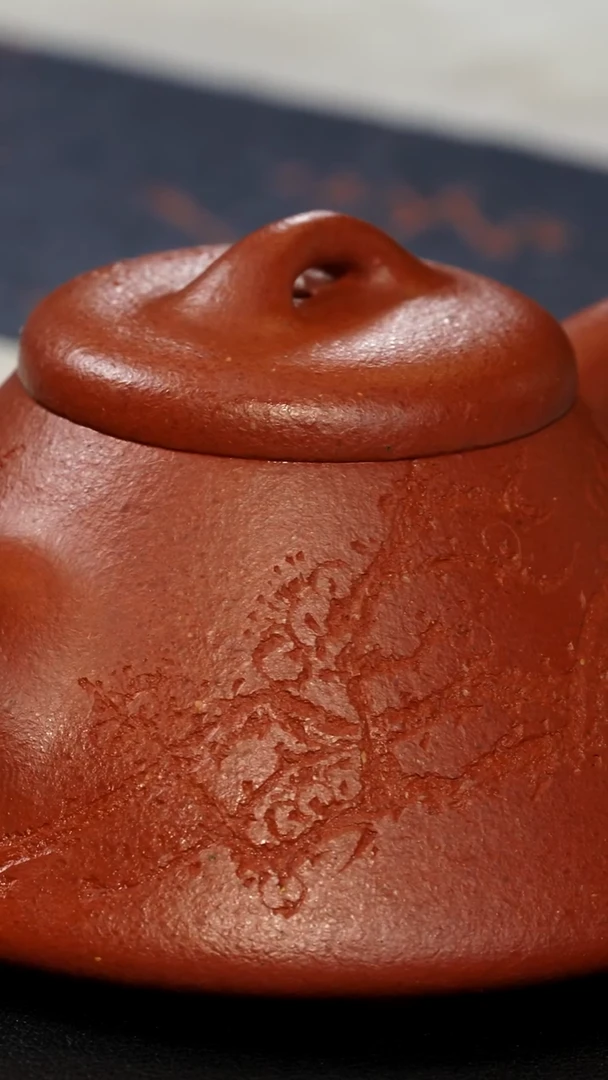 茶壶紫砂30目绝红降坡文瓢