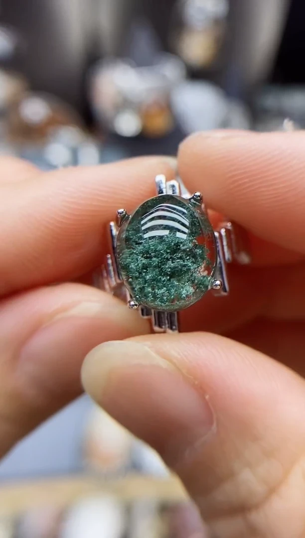 银S925镶嵌珠宝半成品水晶定制定制