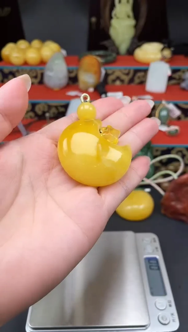 蜜蜡颈饰未镶嵌kk17多样性发其一