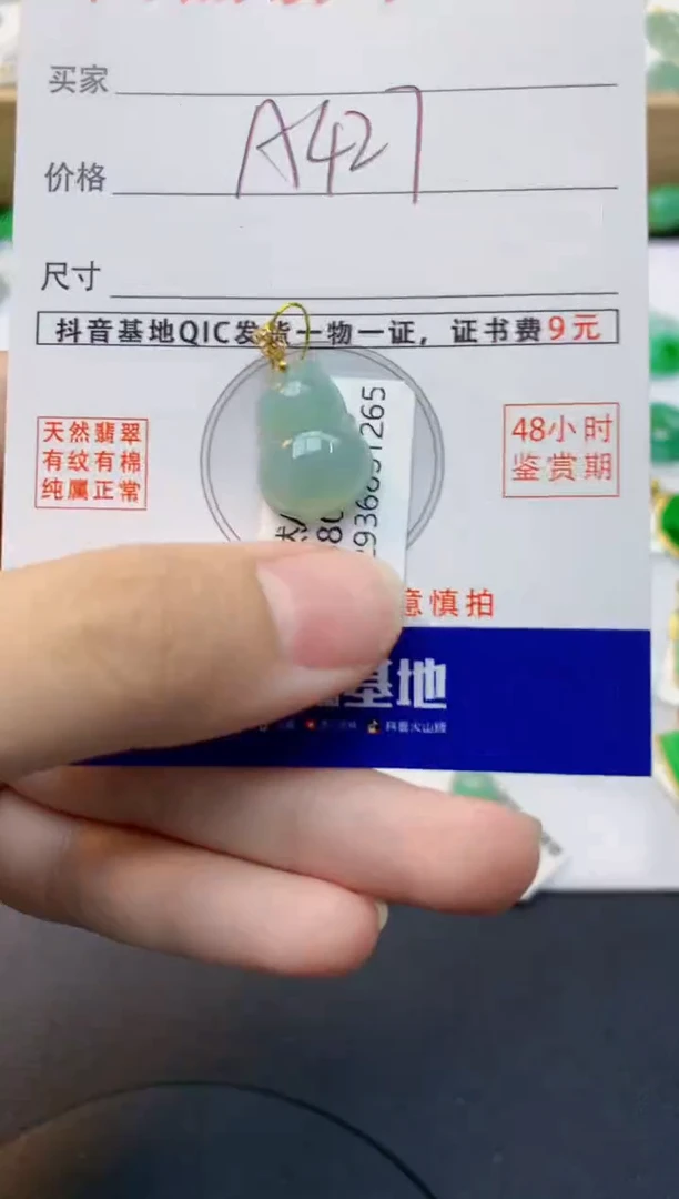 颈饰未镶嵌翡翠天然缅甸A货翡翠百元以上9元证书费自理