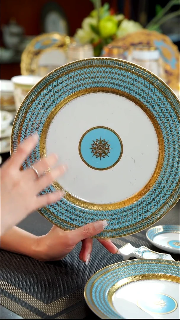 瓷片10.5英寸平盘1个