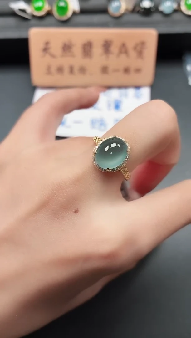 银S925镶嵌戒指翡翠111111