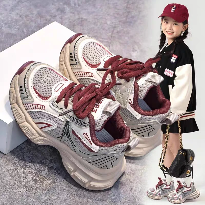 女童老爹鞋2025春季新款小女孩百搭运动鞋儿童软底鞋子男童童鞋潮