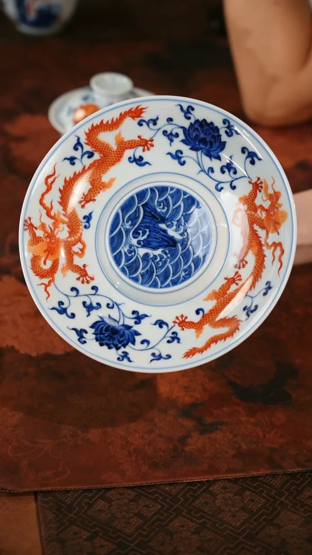 茶壶紫砂团窑双龙缠枝莲壶承ty297