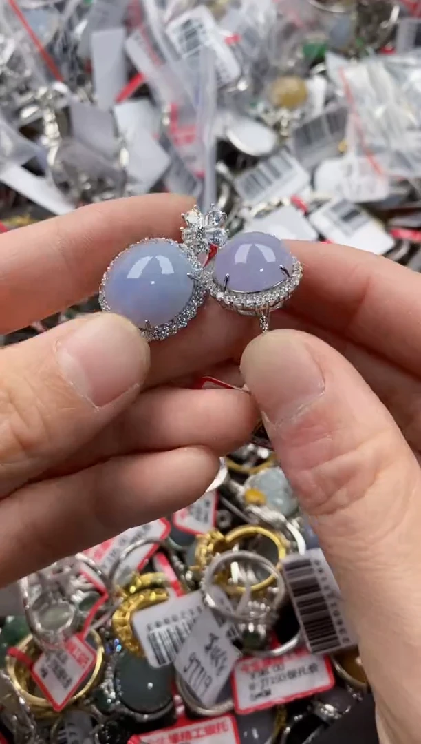 银S925镶嵌戒指翡翠222    5