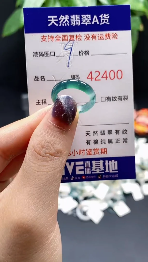 翡翠戒指未镶嵌天然翡翠戒圈2400