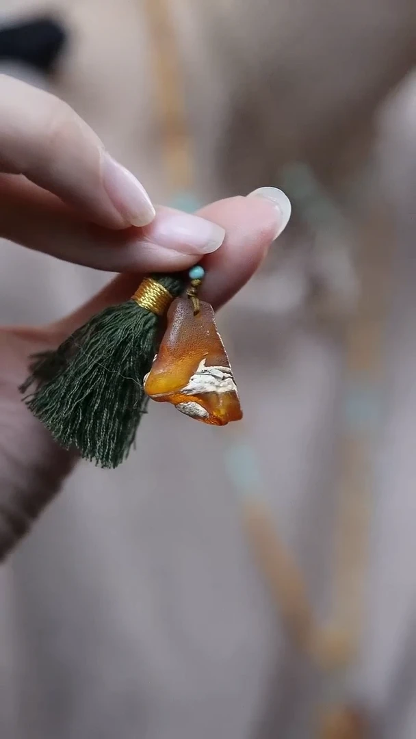 裸石蜜蜡未镶嵌*蜜蜡提溜*活扣头可拆*百搭手串项链