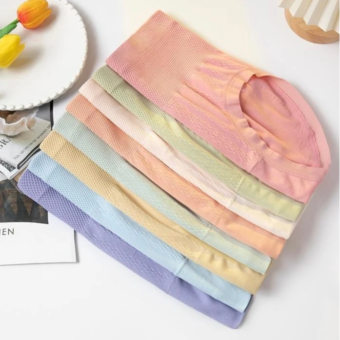 （新款四条装）高腰收腹提臀艾叶养护底档女士大码三角裤中高腰