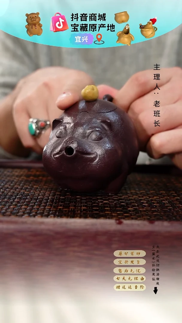 茶壶紫砂元宝 猪