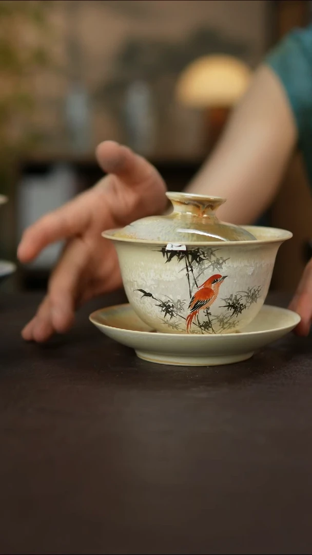 杯景德镇陶瓷柴烧手作瑕疵