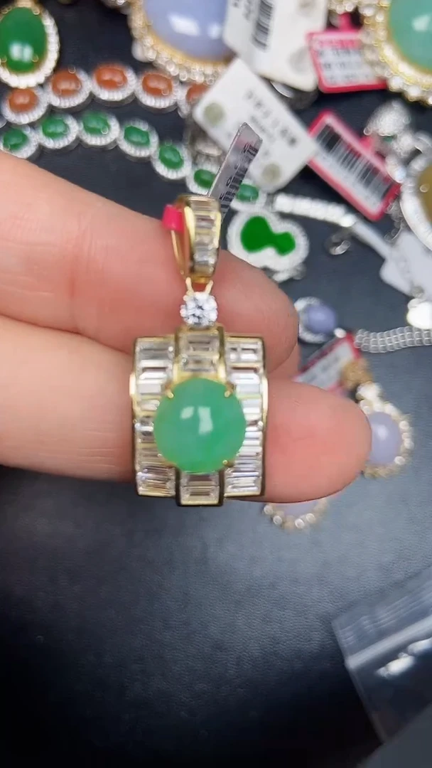 银S925镶嵌戒指翡翠2070