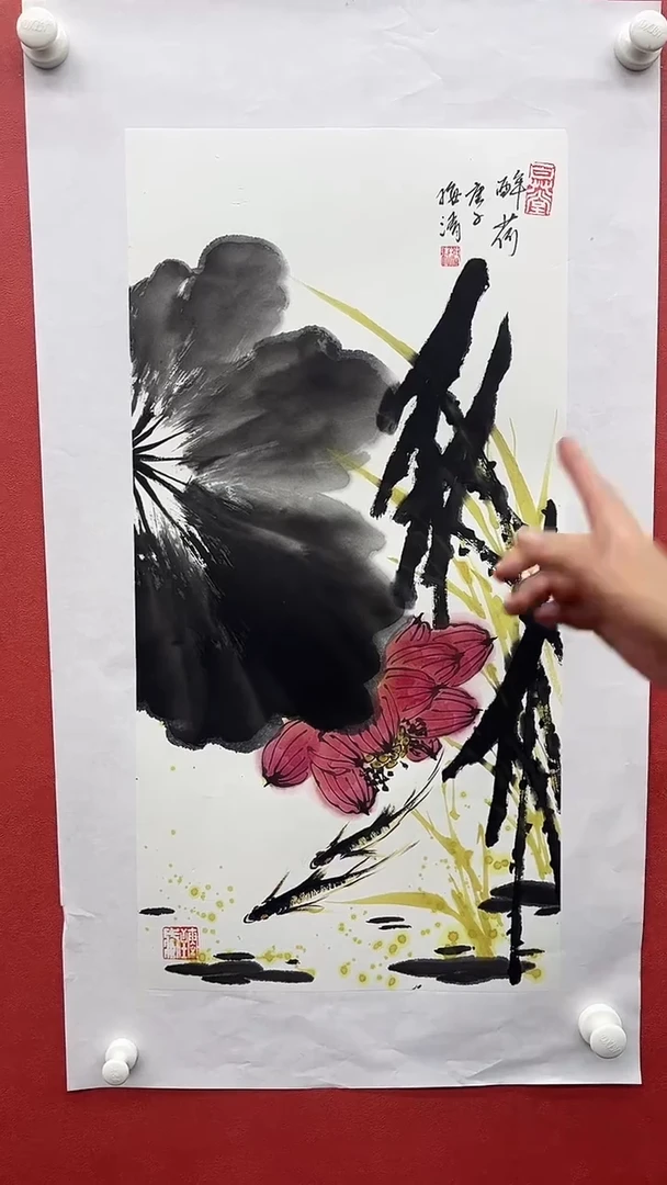 国画梅清-2平尺-花鸟-带醉荷证书