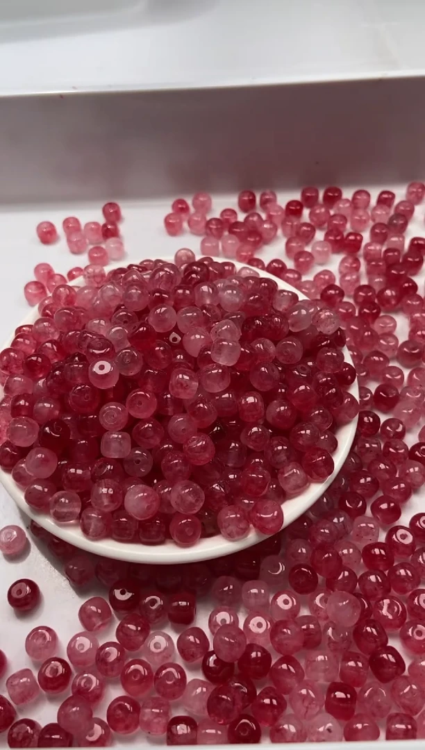 颈饰未镶嵌水晶W1815-卢比莱粉碧玺老型8*6mm*15颗