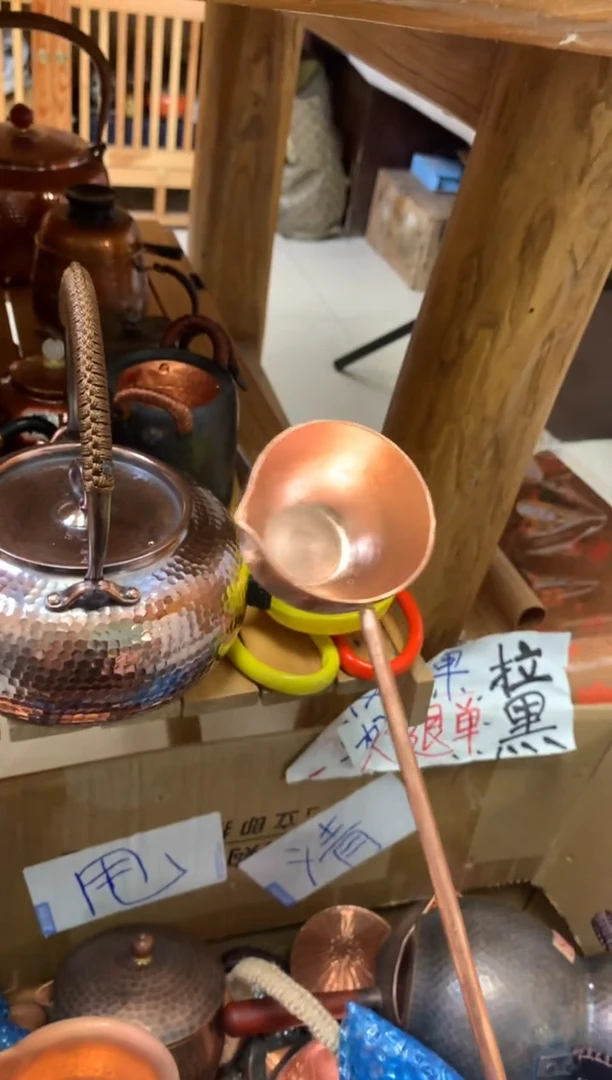 紫铜手工长把勺子