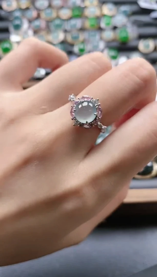 【闪购商品】翡翠戒指银S925镶嵌51151