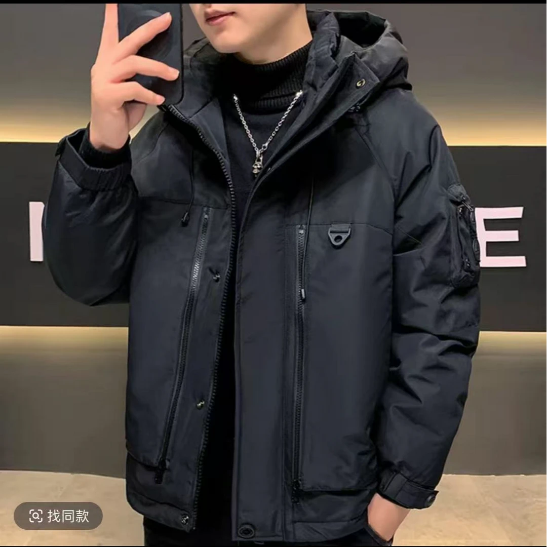 Y-519黑秋冬时尚休闲保暖外套