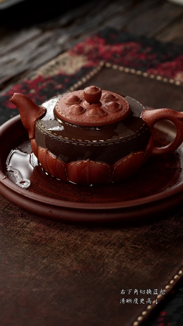 茶杯紫砂非遗茶器-皮革莲花壶