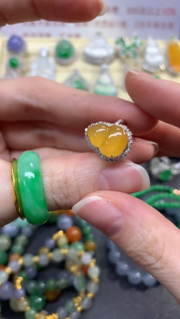 翡翠戒指18K金镶嵌戒指|11200+1120 两用款