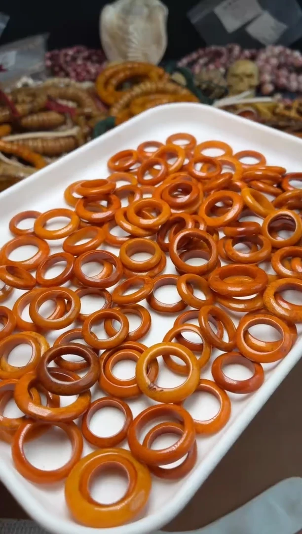 牛骨手串/手链p582 老料跑环2个 有棕裂