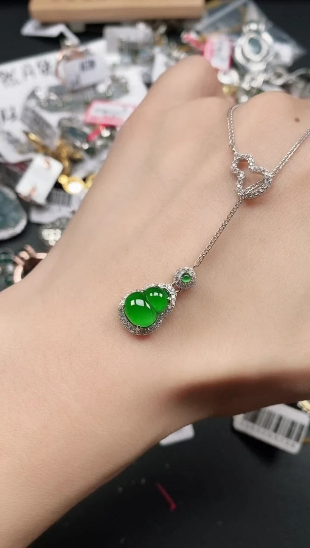 银S925镶嵌戒指翡翠1