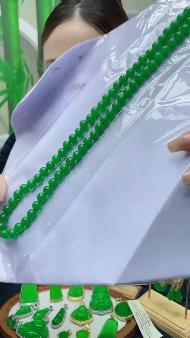 项链14K金镶嵌翡翠E1