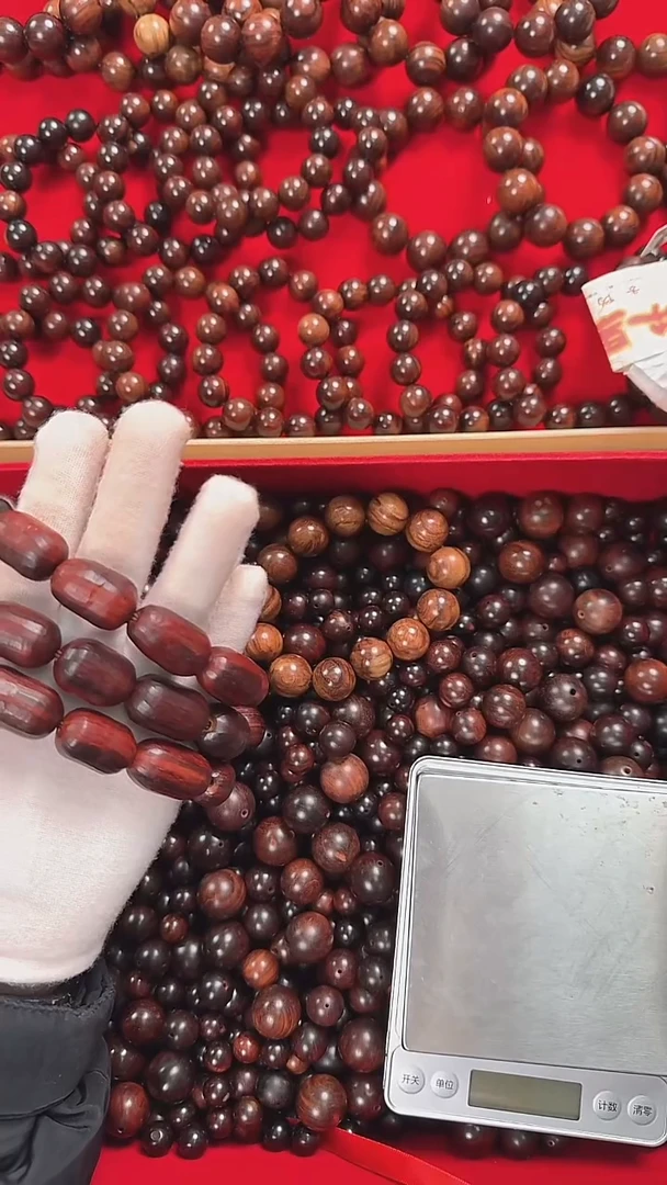 檀香紫檀（小叶紫檀）手串/手链打*兽枣串2条