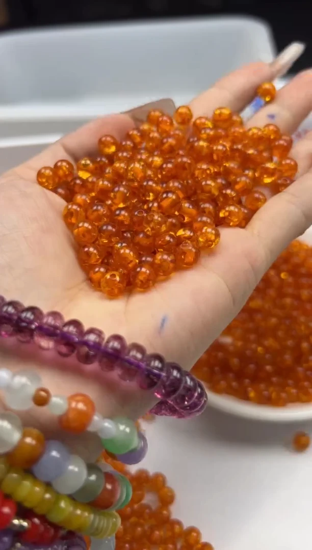 未镶嵌颈饰蜜蜡w92花珀蜜蜡6mm*30颗