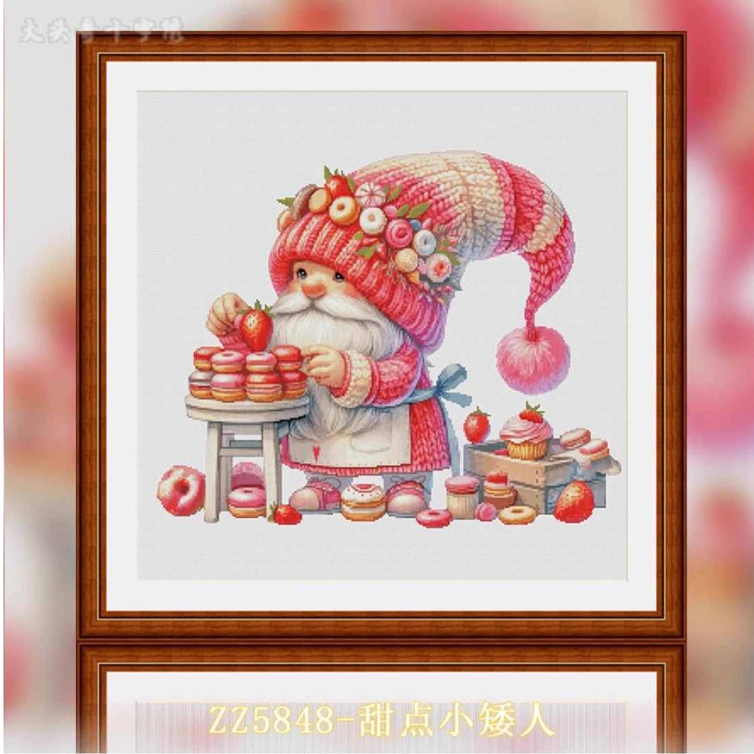 【ZZ5848-甜点小矮人】十字绣2025新款小件客厅餐厅简